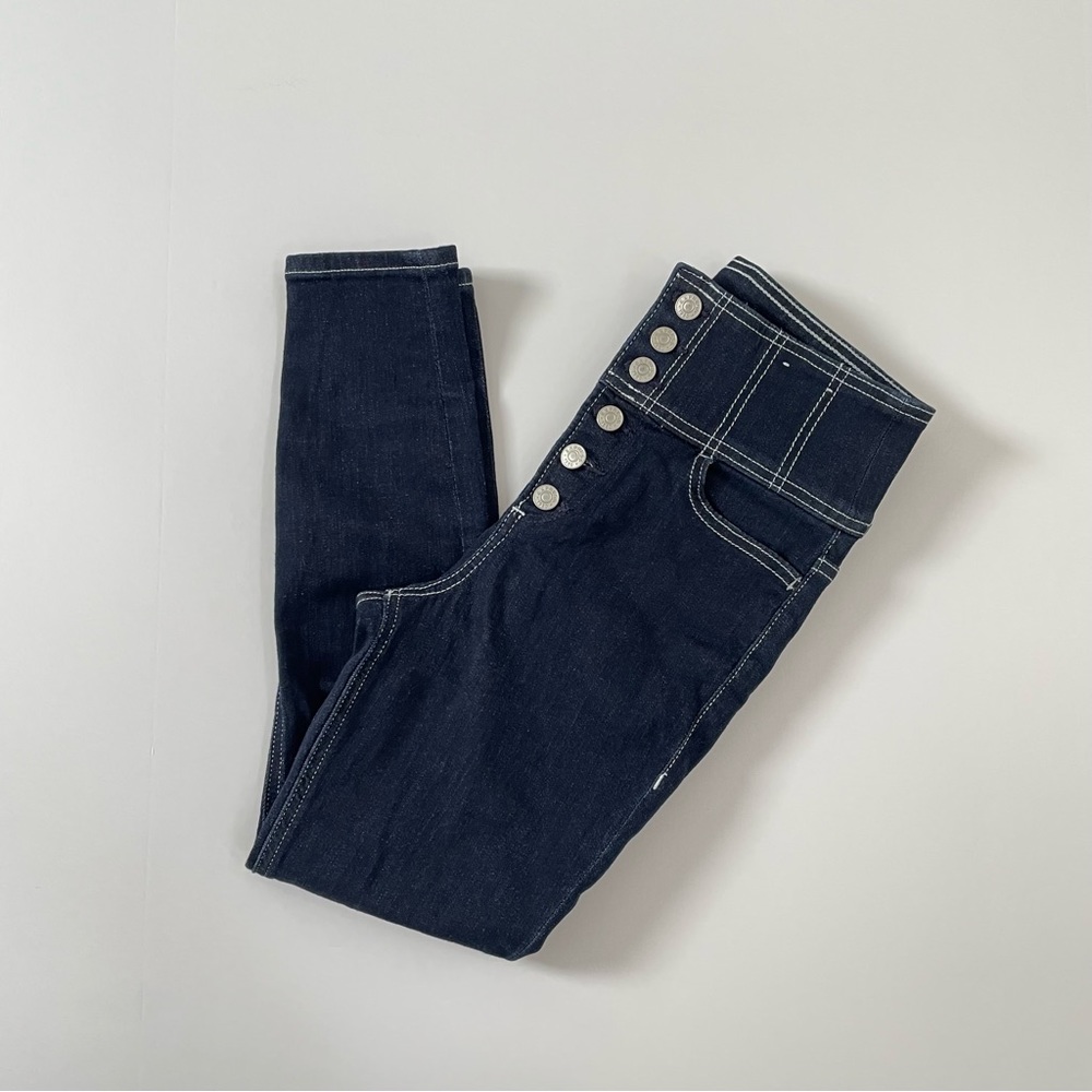 Express Super High Rise Ankle Legging Jeans